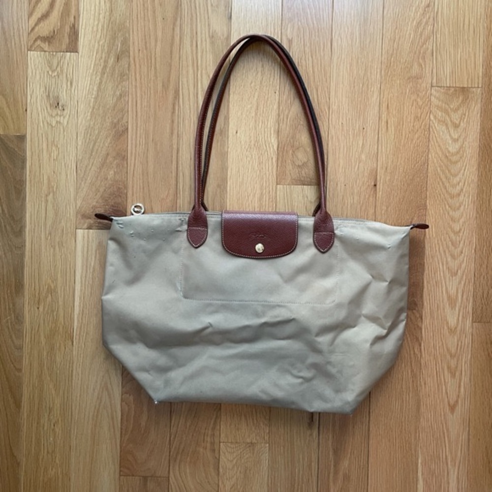Le Pliage Large Nylon Shoulder Tote - Desert